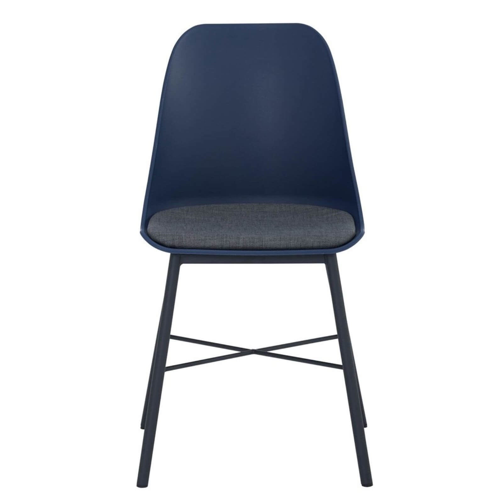 Olsen | Plastic Mid Century Dining Chairs | Set Of 2 | Dark Blue
