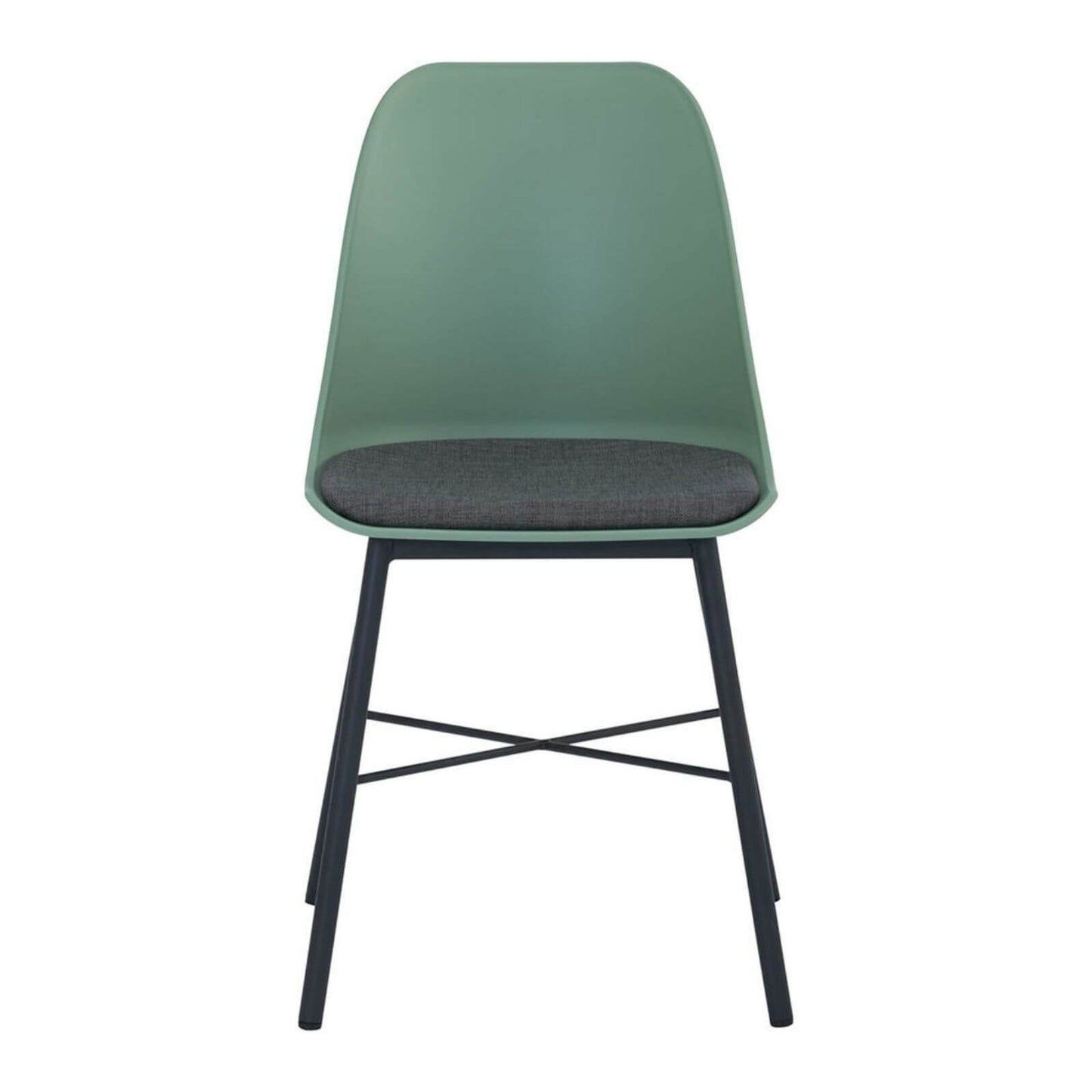 Olsen | Plastic Mid Century Dining Chairs | Set Of 2 | Green