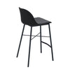 Olsen | Plastic Black White Metal Mid Century Bar Stools