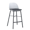 Olsen | Plastic Black White Metal Mid Century Bar Stools