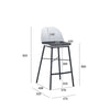 Olsen | Plastic Black White Metal Mid Century Bar Stools