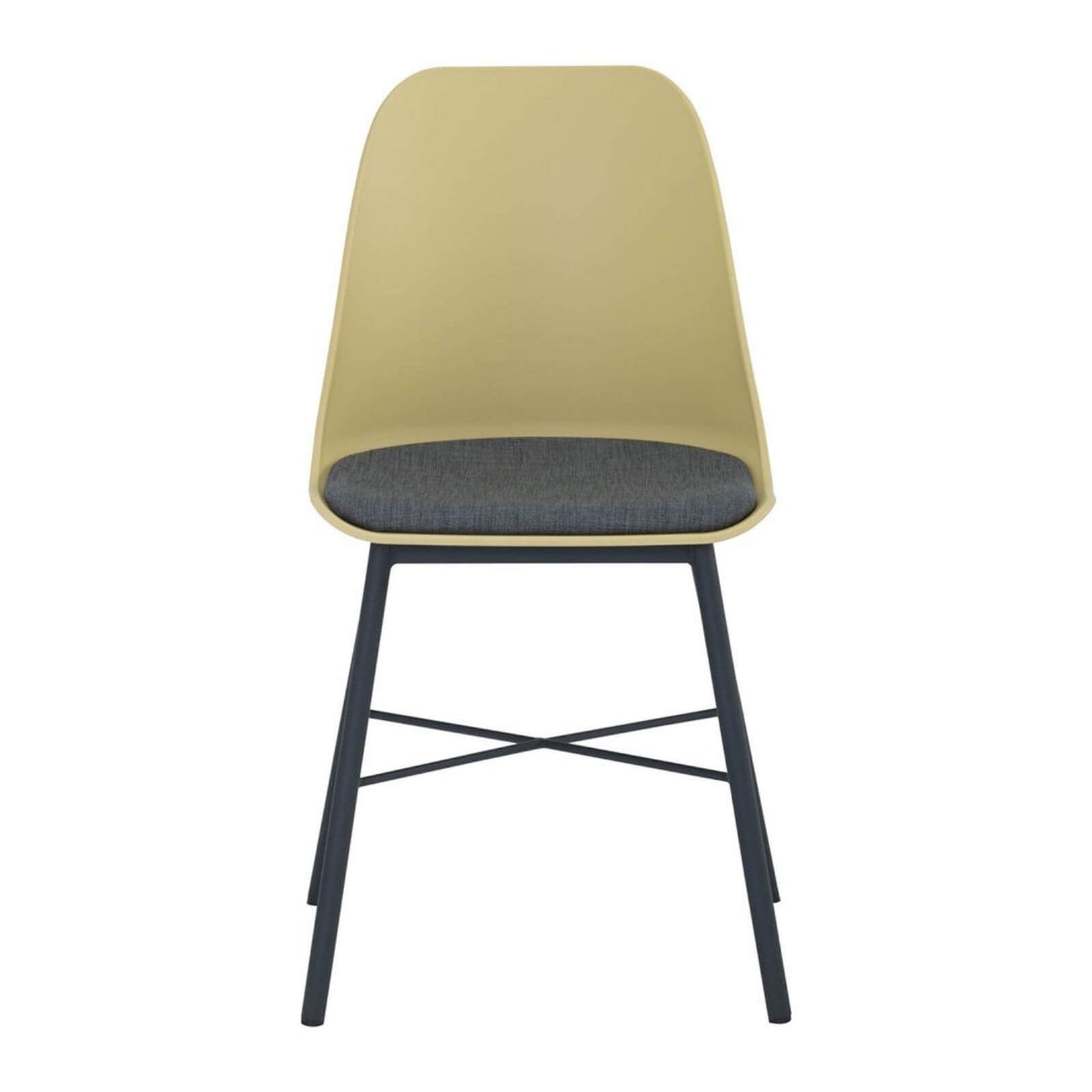 Olsen | Plastic Mid Century Dining Chairs | Set Of 2 | Yellow