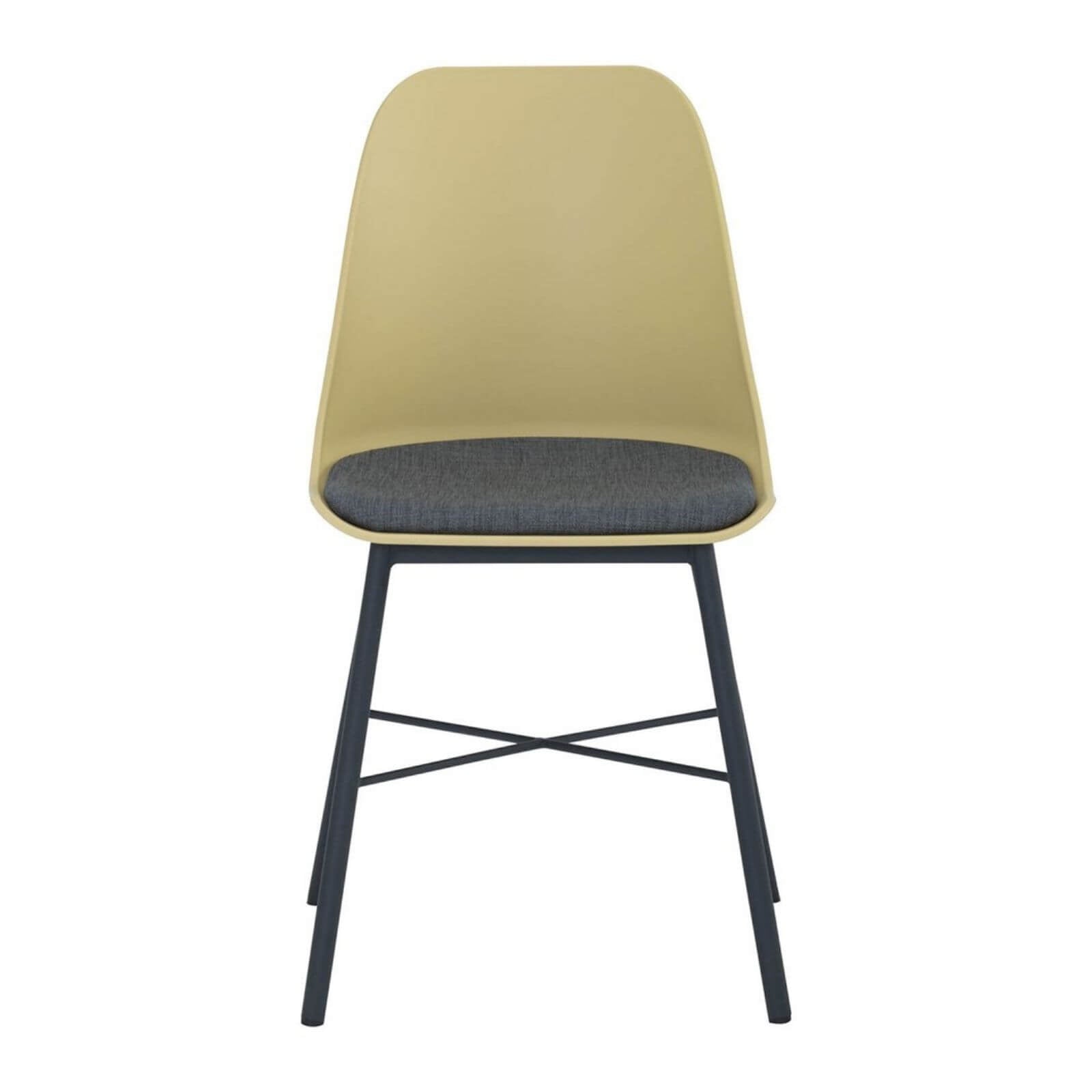 Olsen | Plastic Mid Century Dining Chairs | Set Of 2 | Yellow
