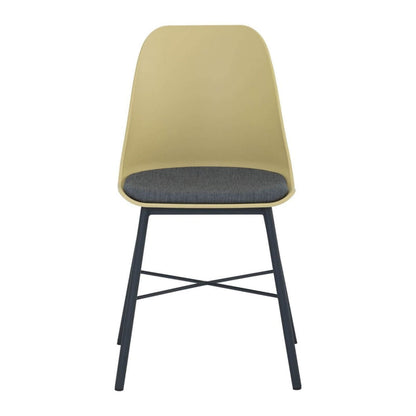 Olsen | Plastic Mid Century Dining Chairs | Set Of 2 | Yellow