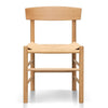 Otway | Matte Black Natural Wooden Rattan Dining Chairs | Set Of 2