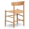 Otway | Matte Black Natural Wooden Rattan Dining Chairs | Set Of 2