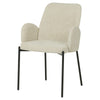 Owen | Modern Metal Fabric Dining Chairs With Arms | Set Of 2