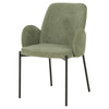 Owen | Modern Metal Fabric Dining Chairs With Arms | Set Of 2