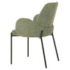 Owen | Modern Metal Fabric Dining Chairs With Arms | Set Of 2