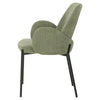 Owen | Modern Metal Fabric Dining Chairs With Arms | Set Of 2
