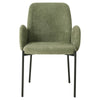 Owen | Modern Metal Fabric Dining Chairs With Arms | Set Of 2