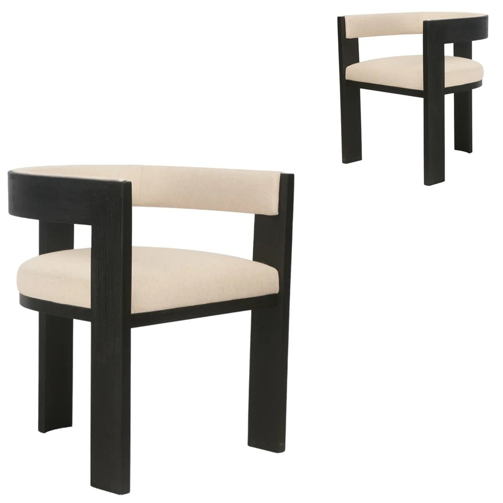 Panama | Coastal Hamptons Wooden Dining Chair With Arms | Set Of 2