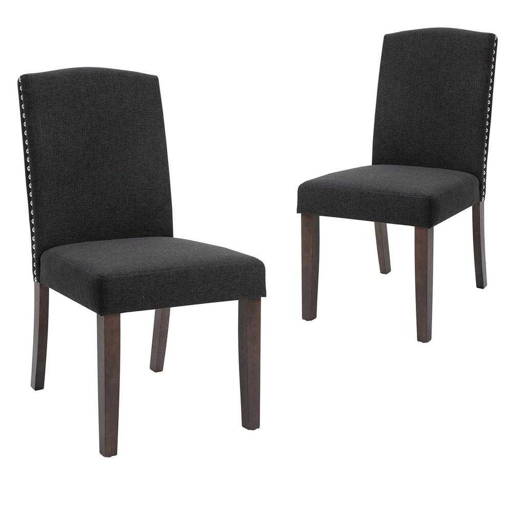 Provincial | French Provincial Hamptons Fabric Dining Chairs | Set Of 2 | Charcoal