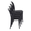 Regan | Plastic Stackable Outdoor Dining Chairs | Set Of 4