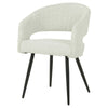 Renwick | Boucle Modern Metal Fabric Dining Chairs | Set Of 2