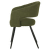 Renwick | Boucle Modern Metal Fabric Dining Chairs | Set Of 2