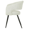 Renwick | Boucle Modern Metal Fabric Dining Chairs | Set Of 2