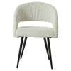 Renwick | Boucle Modern Metal Fabric Dining Chairs | Set Of 2