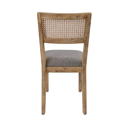 Riverbank | Coastal Fabric Wooden Dining Chairs | Set Of 2 | Smoke grey