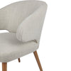 Robin Version 2 | Natural Wooden Legs Natural Fabric Dining Chairs With Arms
