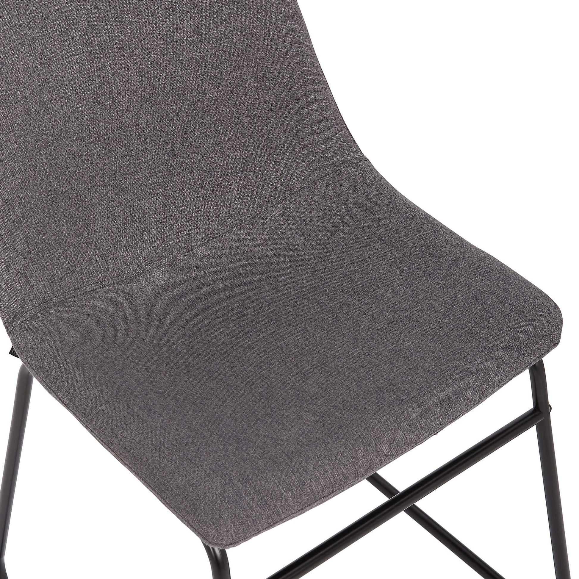 Rothbury | Commercial Stain Resistant Waterproof Fabric Dining Chairs | Set Of 2 | Dark Grey