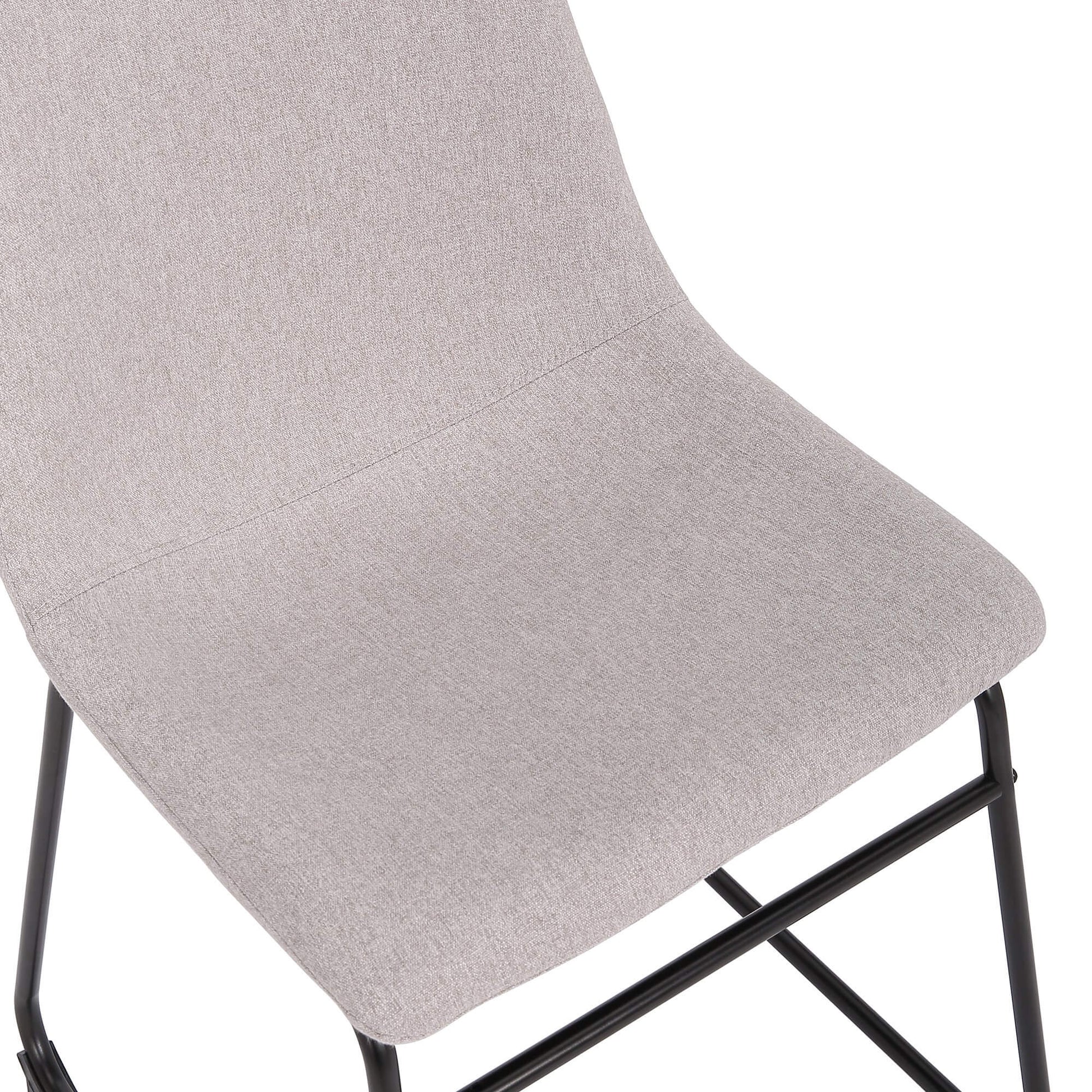 Rothbury | Commercial Stain Resistant Waterproof Fabric Dining Chairs | Set Of 2 | Light Grey