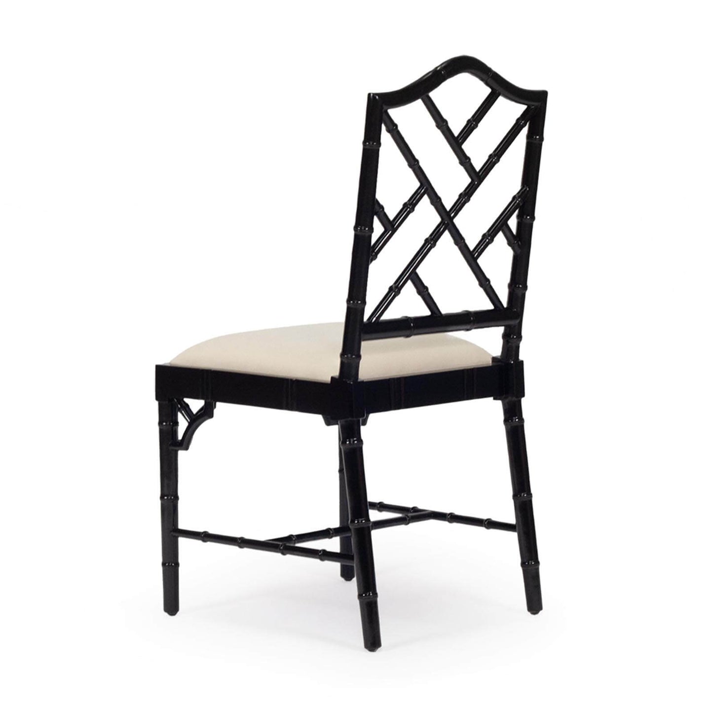 Rutherford | Fretwork Version | Grey Weathered Oak, Dark Oak, Black, Navy Hamptons Wooden Dining Chair | Black