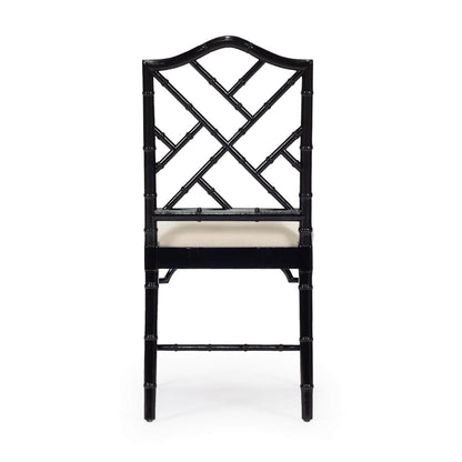 Rutherford | Fretwork Version | Grey Weathered Oak, Dark Oak, Black, Navy Hamptons Wooden Dining Chair | Black