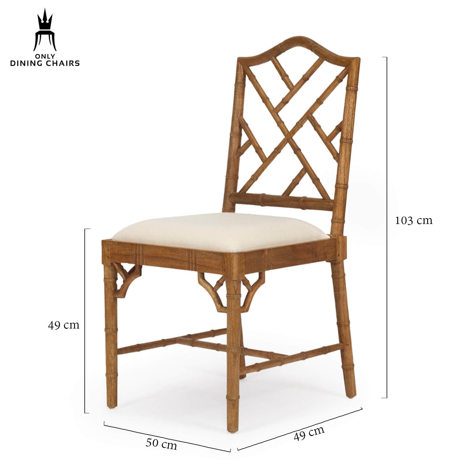 Rutherford | Fretwork Version | Grey Weathered Oak, Dark Oak, Black, Navy Hamptons Wooden Dining Chair | Black