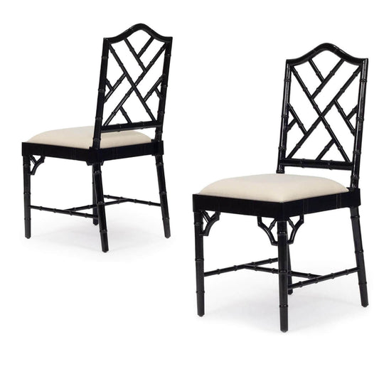 Rutherford | Fretwork Version | Hamptons Wooden Dining Chairs | Set Of 2