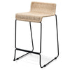 Sanctuary | Coastal Metal Rattan Bar Stools | Set Of 4