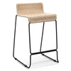 Sanctuary | Coastal Metal Rattan Bar Stools | Set Of 4