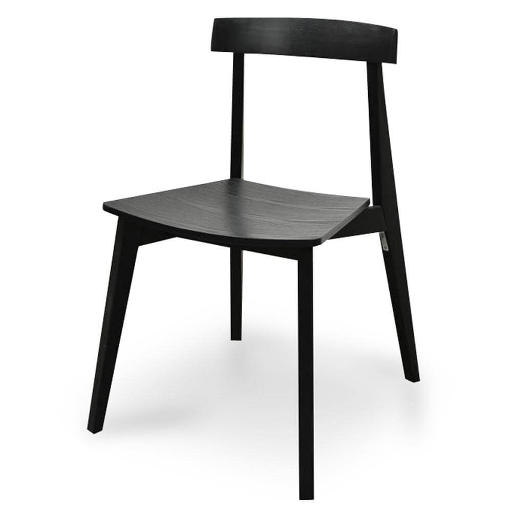 Scottsdale | Natural Black Wooden Dining Chairs | Set Of 2 | Black