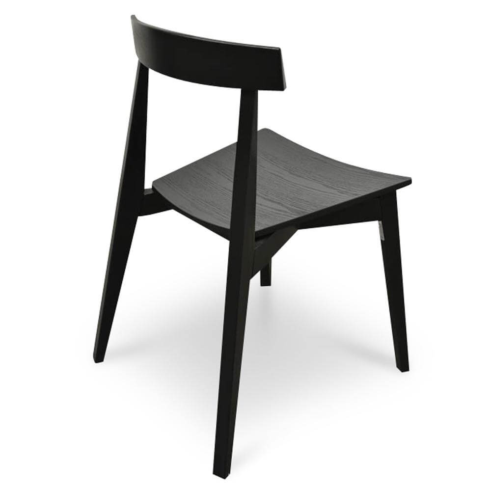 Scottsdale | Natural Black Wooden Dining Chairs | Set Of 2 | Black