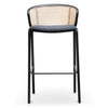 Seabreeze | Modern Metal Coastal Rattan Bar Stools | Set Of 4