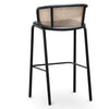 Seabreeze | Modern Metal Coastal Rattan Bar Stools | Set Of 4