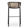 Seabreeze | Modern Metal Coastal Rattan Bar Stools | Set Of 4