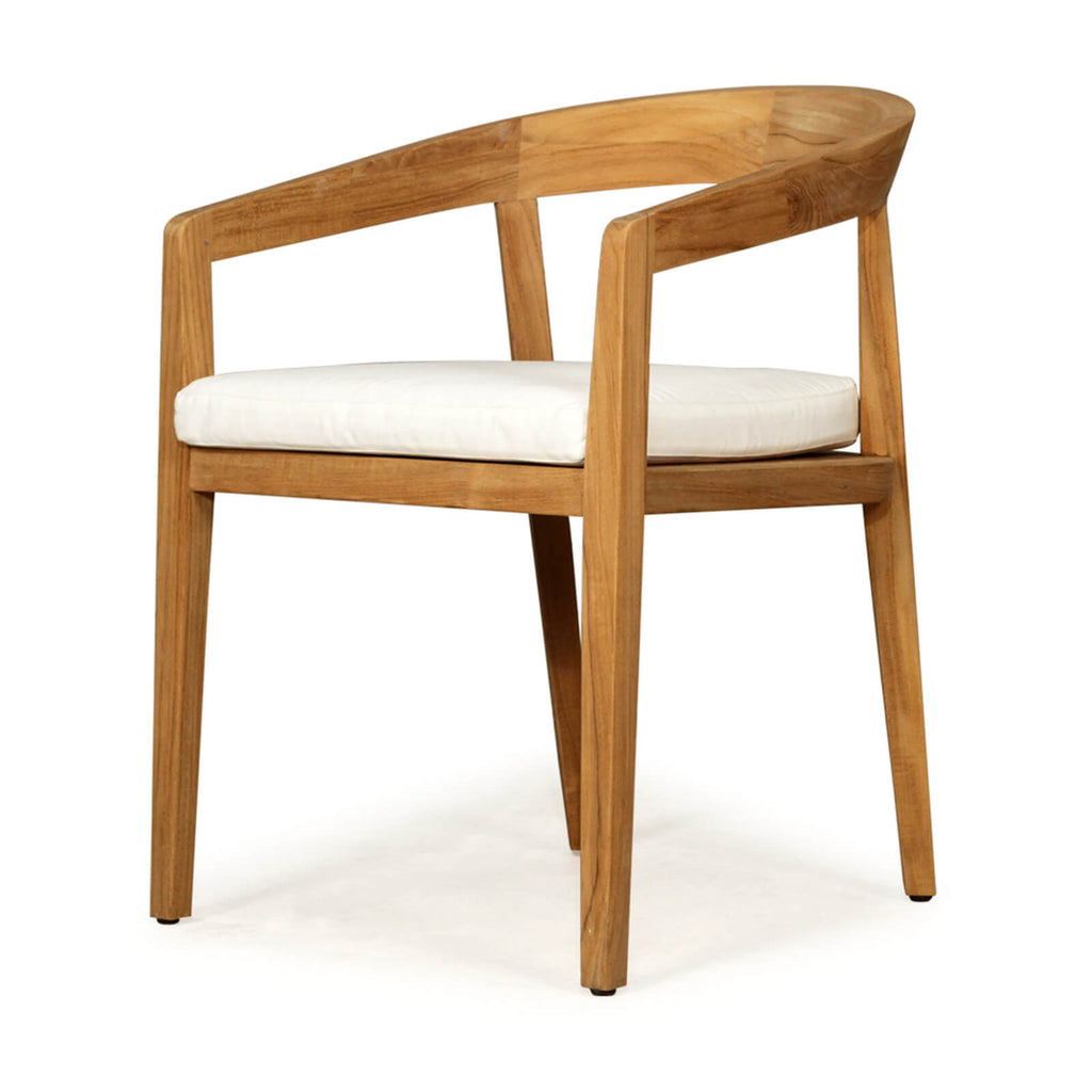 Shoalhaven | Natural, White, Outdoor Mid Century Wooden Dining Chairs