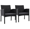 Sorrento | Grey, Black, Rattan Outdoor Dining Chairs | Set Of 2