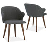 Spencer | Grey, Dark Grey. Blue  Mid Century Wooden Dining Chairs | Dark Grey