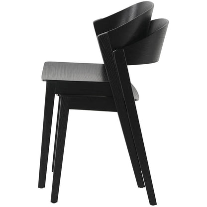 Springwood | Black Natural Wooden Dining Chairs | Set Of 2 | Black