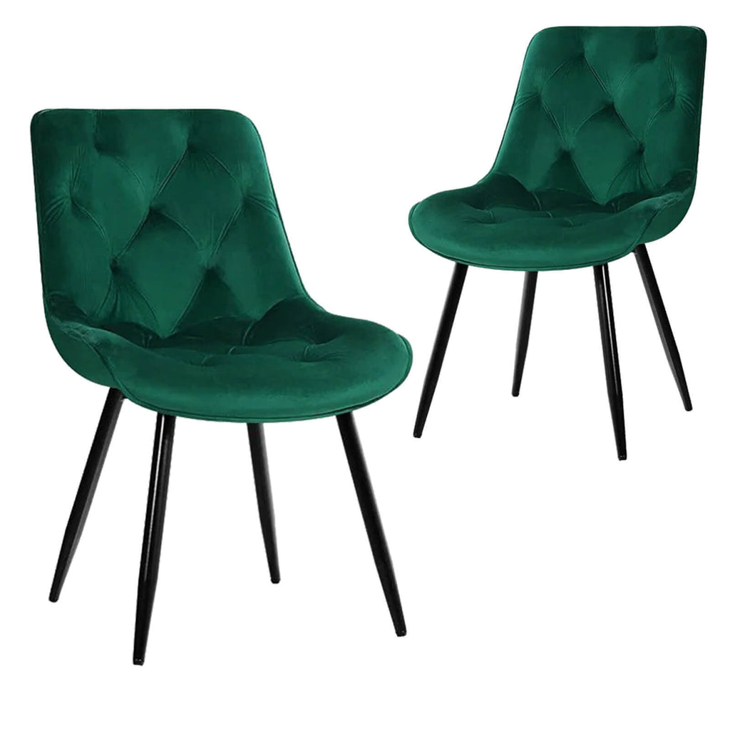 Stamford | Modern Metal Velvet Dining Chairs | Set Of 2