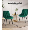 Stamford | Modern Metal Velvet Dining Chairs | Set Of 2