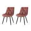 Stamford | Modern Metal Velvet Dining Chairs | Set Of 2