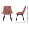 Stamford | Modern Metal Velvet Dining Chairs | Set Of 2