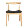 Stannis | Leather Natural Wooden Elbow Dining Chairs | Set Of 2