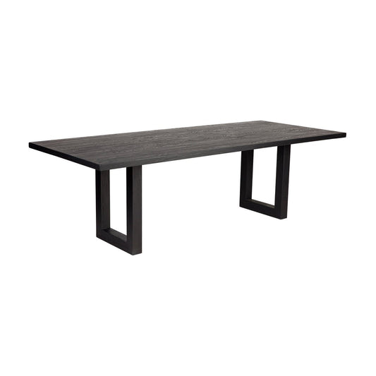 Stillwater | Contemporary Black White 2m Wooden Rectangular Dining Table | Black
