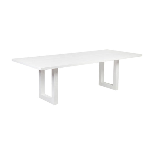 Stillwater | Contemporary Black White 2m Wooden Rectangular Dining Table | White