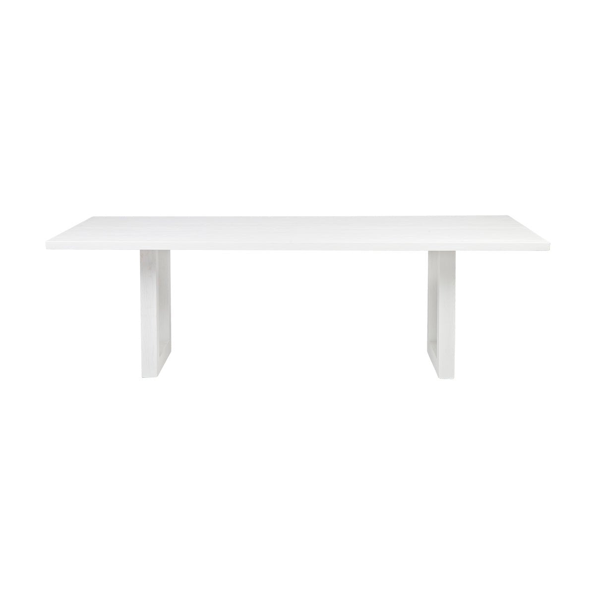 Stillwater | Contemporary Black White 2m Wooden Rectangular Dining Table | White