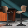 Thornleigh | Contemporary Swivel Brown Black PU Leather Bar Stools | Set Of 2